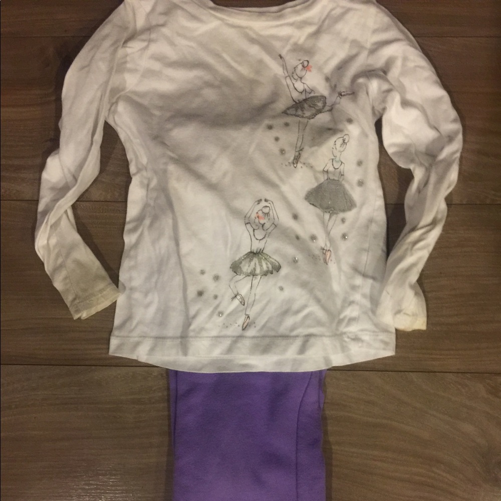 Girls ballerina long sleeve outfit